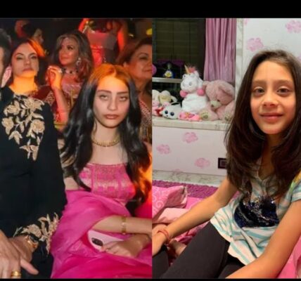 It was difficult to recognize Sanjay Dutt's daughter Iqra, she was seen with her father wearing a pink lehenga